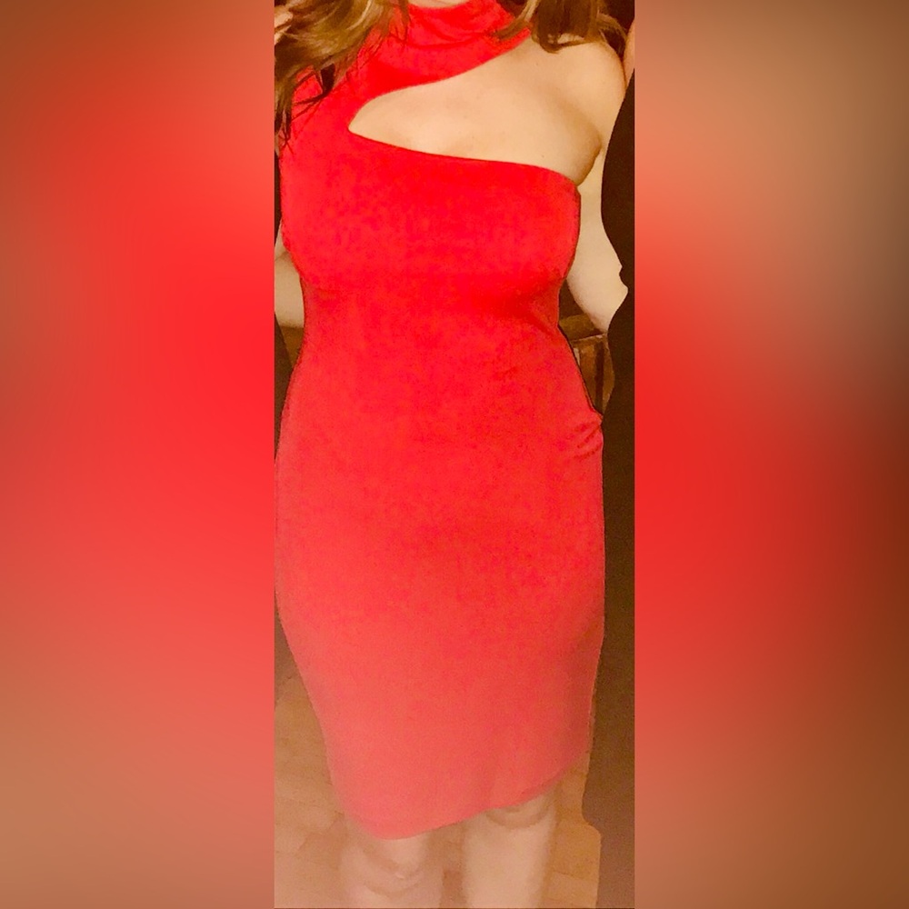 Lauren Ralph Lauren Red cutout cocktail dress